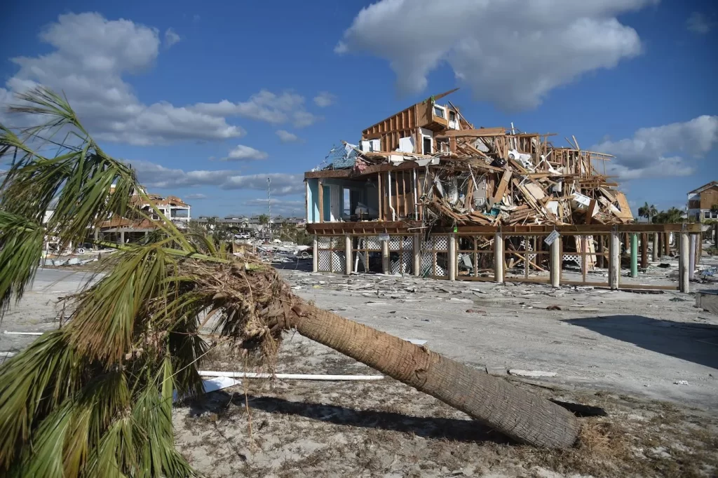 Home Damaged by Hurricane Michael